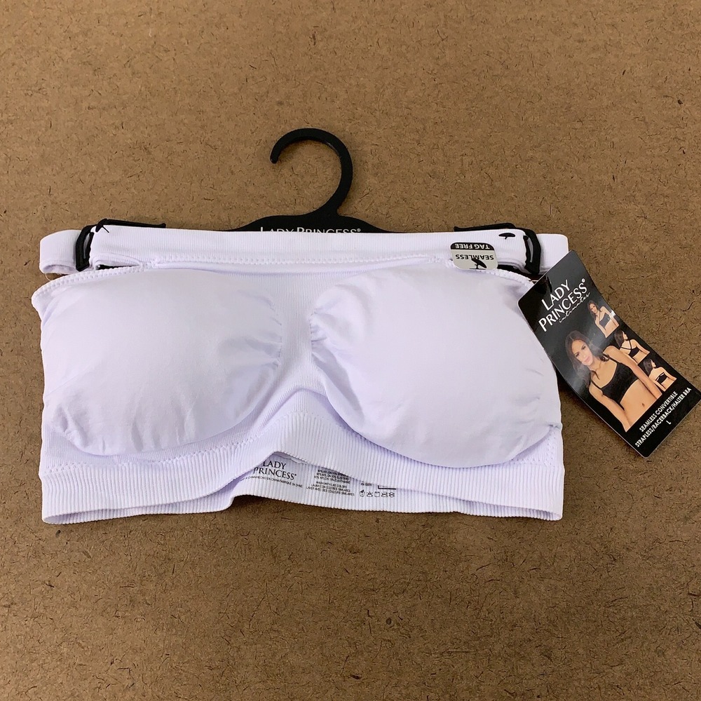 Lady Princess Juniors Size Large Seamless Convertible Strapless Halter Bra NWT